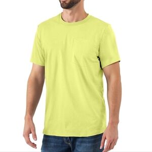 Brahma Men’s 2 Pack Moisture Wicking Pocket Work T-Shirts XL (46-48) Yellow